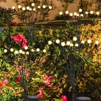 Stück Solarleuchten Außen, 10 LED Solar Glühwürmchen Lichter für Garten, Balkon - Wasserdicht IP65, Warmweiß von BEIJIYI