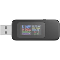 USB-Tester Voltmeter USB-Multimeter Spannungstester Spannungs-Stromtester USB-Leistungsmesser, Farbdisplay Voltmeter Amperemeter Spannung Strom 0-5,1 USB-Tester Voltmeter USB-Multimeter Spannungstester Spannungs-Stromtester USB-Leistungsmesser, Farbdisplay Voltmeter Amperemeter Spannung Strom 0-5,1 von BEIJIYI