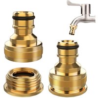 Wasserhahnverbinder - 2 Stück, 1/2 Zoll und 3/4 Zoll BSP 2-in-1 Wasserhahnadapter mit Innengewinde, Armatur für Gewindehähne, Gartenhahnverbinder Wasserhahnverbinder - 2 Stück, 1/2 Zoll und 3/4 Zoll BSP 2-in-1 Wasserhahnadapter mit Innengewinde, Armatur für Gewindehähne, Gartenhahnverbinder von BEIJIYI