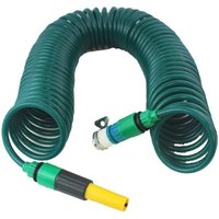 m, 10 m, 15 m Spiralschlauch, einziehbar, flexibel, mit Bewässerungsbrause und Wasserhahnanschluss, für Gartenbewässerung und Autowäsche (10 m) von BEIJIYI