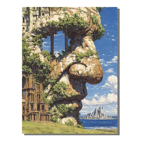 Abstrakt Diamond Painting Kit Groß XXL 40x50cm, 5D DlY Berg Diamant Painting Bilder Kinder Full drill Daiments Malerei Erwachsene, Diamond Art Mosaic Stickerei Bastelset Geschenk Wand Dekor BJHF152 von BEIJUYHU