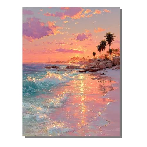 BEIJUYHU 5D Diamant Painting Kit Landschaft Diamond Painting Kinder DIY Set, Strand Full Drill Bastelset für Erwachsene, Diamant Kunst Bilder Mosaic Stickerei für Home Wand Dekor 30x40 cm BJHF148 BEIJUYHU 5D Diamant Painting Kit Landschaft Diamond Painting Kinder DIY Set, Strand Full Drill Bastelset für Erwachsene, Diamant Kunst Bilder Mosaic Stickerei für Home Wand Dekor 30x40 cm BJHF148 von BEIJUYHU