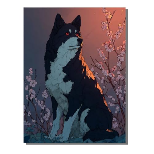 BEIJUYHU 5D Diamant Painting Kit Tier Diamond Painting Kinder DIY Set, Hund Full Drill Bastelset für Erwachsene, Diamant Kunst Bilder Mosaic Stickerei für Home Wand Dekor 30x40 cm BJHF218 BEIJUYHU 5D Diamant Painting Kit Tier Diamond Painting Kinder DIY Set, Hund Full Drill Bastelset für Erwachsene, Diamant Kunst Bilder Mosaic Stickerei für Home Wand Dekor 30x40 cm BJHF218 von BEIJUYHU