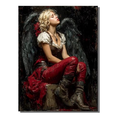 BEIJUYHU Diamond Painting Kinder Engel 5D Diamond Painting Frau Bilder DIY Full drill Crystal Strass Stickerei Mosaic Diamant Malerei Bastelset Geeignet Geschenk und Wanddeko 30x40 cm BJHF434 von BEIJUYHU