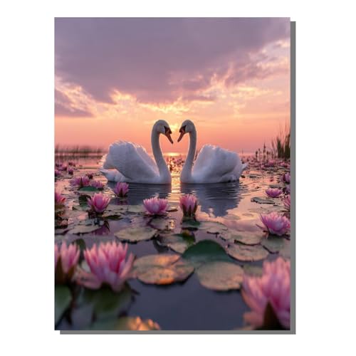 BEIJUYHU Schwan Diamond Painting Erwachsene Groß XXL Blume 5D Full Drill Diamant Painting Bilder, DIY Mosaic Bastelset für Kinder und Erwachsene, Diamant Malerei Stickerei Home Decor 30x40 cm BJHF387 BEIJUYHU Schwan Diamond Painting Erwachsene Groß XXL Blume 5D Full Drill Diamant Painting Bilder, DIY Mosaic Bastelset für Kinder und Erwachsene, Diamant Malerei Stickerei Home Decor 30x40 cm BJHF387 von BEIJUYHU