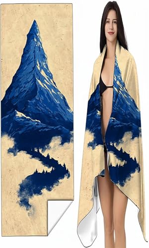 BEIJUYHU Strandtuch Mikrofaser Handtuch Groß 80 x 160 cm, Microfaser Handtücher Kompakt und Sandfest, Leicht und chnelltrocknend Gym Handtuch für Travel Strand Sauna mit Tasche Blau Abstrakt SYX9 5-N BEIJUYHU Strandtuch Mikrofaser Handtuch Groß 80 x 160 cm, Microfaser Handtücher Kompakt und Sandfest, Leicht und chnelltrocknend Gym Handtuch für Travel Strand Sauna mit Tasche Blau Abstrakt SYX9 5-N von BEIJUYHU