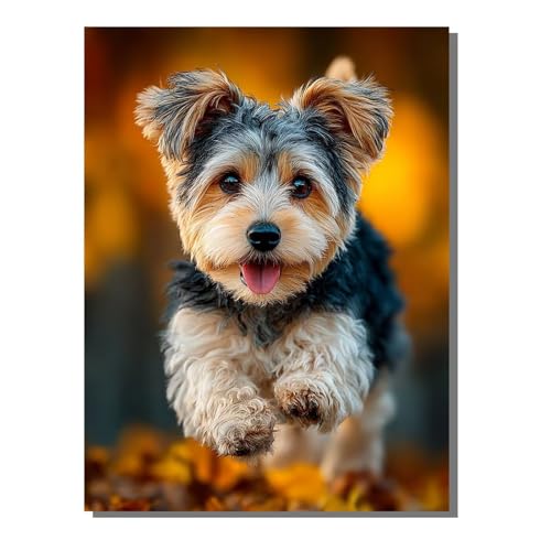BEIJUYHU Tier 5D Diamond Painting Erwachsene Hund Full Drill Diamant Painting Kinder Bilder, DIY Mosaic Bastelset für Erwachsene, Diamant Malerei Stickerei Groß für Home Decor 40x50cm BJHF159 von BEIJUYHU