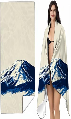 Strandtuch Mikrofaser Handtuch Groß 70 x 140cm, Microfaser Handtücher Kompakt und Sandfest, Leicht und chnelltrocknend Gym Handtuch für Travel Strand Sauna mit Tasche Blau Berg SYX1 5-2 Strandtuch Mikrofaser Handtuch Groß 70 x 140cm, Microfaser Handtücher Kompakt und Sandfest, Leicht und chnelltrocknend Gym Handtuch für Travel Strand Sauna mit Tasche Blau Berg SYX1 5-2 von BEIJUYHU