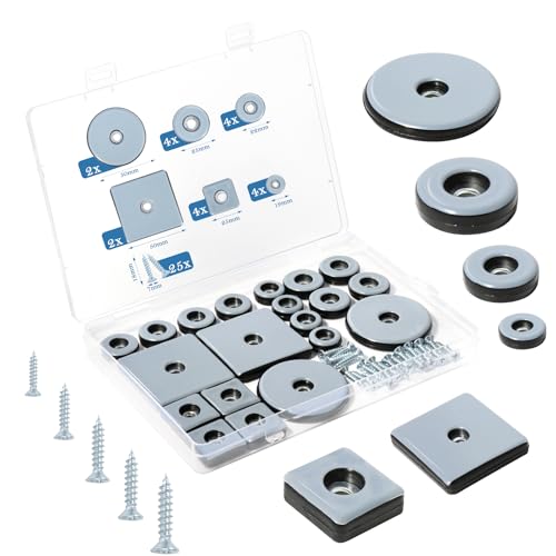 20 Stück Teflongleiter Schrauben mit Edelstahlschrauben Teflongleiter Quadratisch Möbelgleiter 25mm, 50mm Bodengleiter Rund 19mm, 22mm, 25mm, 50mm Teflon Möbelgleiter Set PTFE Gleiter für Möbel 20 Stück Teflongleiter Schrauben mit Edelstahlschrauben Teflongleiter Quadratisch Möbelgleiter 25mm, 50mm Bodengleiter Rund 19mm, 22mm, 25mm, 50mm Teflon Möbelgleiter Set PTFE Gleiter für Möbel von BEIMEIII