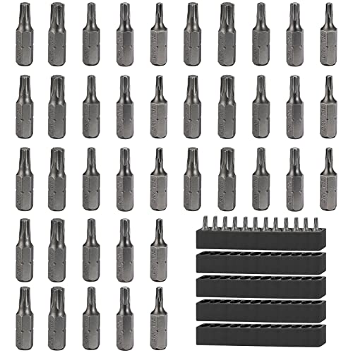 50 Stück Torx Bit Set Ersatz Bits Torx Tamper Resistant Bitsatz mit 5 Stück Speicherstreifen Für Gängige Schrauberbits von BEIMEIII