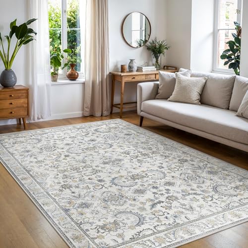 BEIMO Boho Teppich Wohnzimmer Schlafzimmer Vintage Waschbare Teppich Kurzflor rutschfest Teppiche für Küche 120X170CM von BEIMO