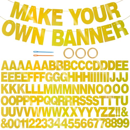 BEISHIDA 116-teiliges Glitzer-Banner zum Selbermachen, zum Selbermachen, inklusive 111 Buchstaben und Zahlen, 3 Seilen und 9 Einfädelvorrichtungen, individuell für Geburtstag, Abschlussfeier, Hochzeit BEISHIDA 116-teiliges Glitzer-Banner zum Selbermachen, zum Selbermachen, inklusive 111 Buchstaben und Zahlen, 3 Seilen und 9 Einfädelvorrichtungen, individuell für Geburtstag, Abschlussfeier, Hochzeit von BEISHIDA
