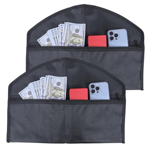 BEISUOSI Stash-it Kleiderbügel-Umleitungssafe mit versteckter Tasche, passt unter hängende Kleidung, mit Tasche zum Verstecken von Wertsachen für Zuhause oder Reisen (2, Schwarz) von BEISUOSI