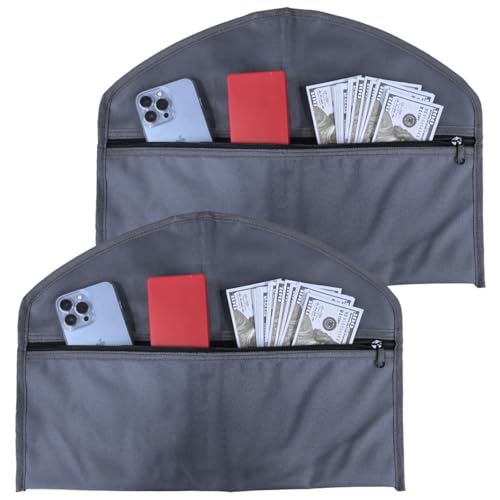 BEISUOSI Stash-it Kleiderbügel-Umleitungssafe mit versteckter Tasche, passt unter hängende Kleidung, mit Tasche zum Verstecken von Wertsachen für Zuhause oder Reisen (2, grau) von BEISUOSI