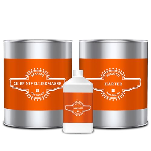 BEKATEQ 2K Epoxidharz Nivelliermasse 1kg Schwarz Ausgleichsmasse - Bodenbeschichtung UV-optimiert, Lösemittelfrei, Geruchsarm, Selbstverlaufend, Selbstentlüftend Bodenfarbe BK-205EP BEKATEQ 2K Epoxidharz Nivelliermasse 1kg Schwarz Ausgleichsmasse - Bodenbeschichtung UV-optimiert, Lösemittelfrei, Geruchsarm, Selbstverlaufend, Selbstentlüftend Bodenfarbe BK-205EP von BEKATEQ