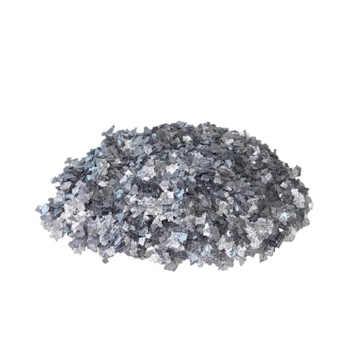 BEKATEQ Farbchips in Silber 200g, Dekochips, Farbflocken für Epoxidharz Bodenbeschichtung, 1K & 2K PU Bodenfarbe, Alkydharz Betonfarben - Garagenböden, Keller, Wohnraum, Werkstatt BK-130 von BEKATEQ