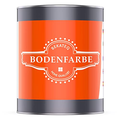 BEKATEQ Betonfarbe Feuerrot 1 l Bodenbeschichtung & Fußbodenfarbe für außen & innen I Bodenfarbe, Betonversiegelung & abriebfester Bodenbelag für Werkstattboden, Keller, Garage & Industrie BE-700 von BEKATEQ