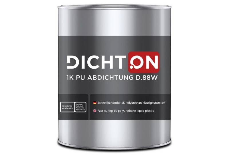 BEKATEQ Dichtstoff DICHTON D.88W 1K PU Abdichtung außen, Flüssigkunststoff auf Polyurethan-Basis, Schnelle & sichere Verarbeitung, Vielseitig einsetzbar, Extrem widerstandsfähig, Optisch & technisch flexibel, Effizient & nachhaltig, (DICHTON D.88W, 1-tlg., neueste Generation,schnellhärtend,blasenfrei, ganzjährige Verarbeitung) BEKATEQ Dichtstoff DICHTON D.88W 1K PU Abdichtung außen, Flüssigkunststoff auf Polyurethan-Basis, Schnelle & sichere Verarbeitung, Vielseitig einsetzbar, Extrem widerstandsfähig, Optisch & technisch flexibel, Effizient & nachhaltig, (DICHTON D.88W, 1-tlg., neueste Generation,schnellhärtend,blasenfrei, ganzjährige Verarbeitung) von BEKATEQ