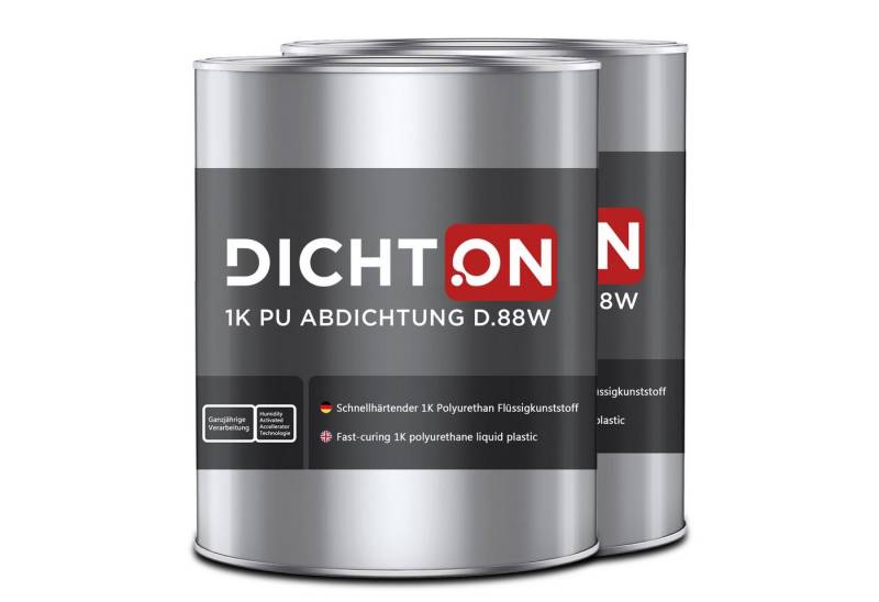 BEKATEQ Dichtstoff DICHTON D.88W 1K PU Abdichtung außen, Flüssigkunststoff auf Polyurethan-Basis, Schnelle & sichere Verarbeitung, Vielseitig einsetzbar, Extrem widerstandsfähig, Optisch & technisch flexibel, Effizient & nachhaltig, (DICHTON D.88W, 2-tlg., neueste Generation,schnellhärtend,blasenfrei, ganzjährige Verarbeitung) von BEKATEQ