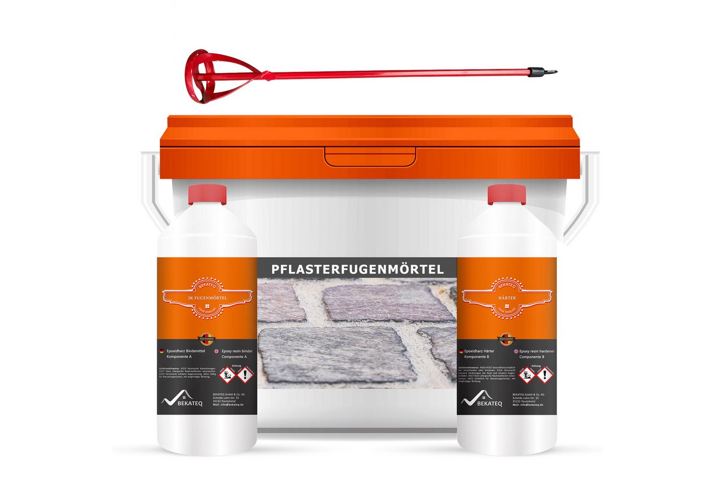 BEKATEQ Fugenmörtel BK-175EP Pflasterfugenmörtel, Wasserdicht & frostsicher: Ideal für Innen- und Außenbereiche., Schleifbar nach 24 h, komplett ausgehärtet in 5–7 Tagen., Zum Verschließen von Fehlstellen, Löchern, Rissen in Beton oder Holz BEKATEQ Fugenmörtel BK-175EP Pflasterfugenmörtel, Wasserdicht & frostsicher: Ideal für Innen- und Außenbereiche., Schleifbar nach 24 h, komplett ausgehärtet in 5–7 Tagen., Zum Verschließen von Fehlstellen, Löchern, Rissen in Beton oder Holz von BEKATEQ