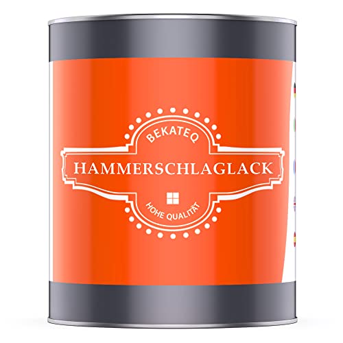 BEKATEQ Hammerschlaglack Blau, 1 Liter I 3in1: Rostschutz, Grundierung & Lackierung für innen & außen I Hammerschlagfarbe, Metallschutzlack, Hammerschlag Effektlack LS-590 von BEKATEQ