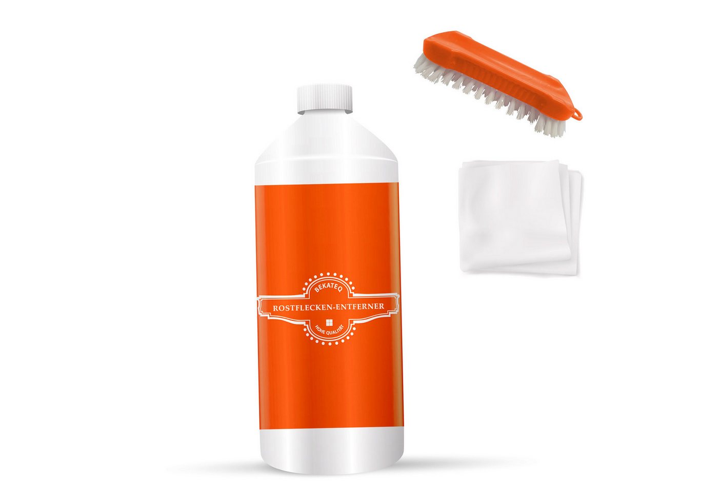 BEKATEQ LS-565 Rostflecken Entferner Rostentferner (250ml + Bürste, [1-St. Steinreiniger Rostentfernung Terrasse Stein Fliesen Beton Pflaster wirkt selbsttätig Flugrost Acryl Wachs) von BEKATEQ