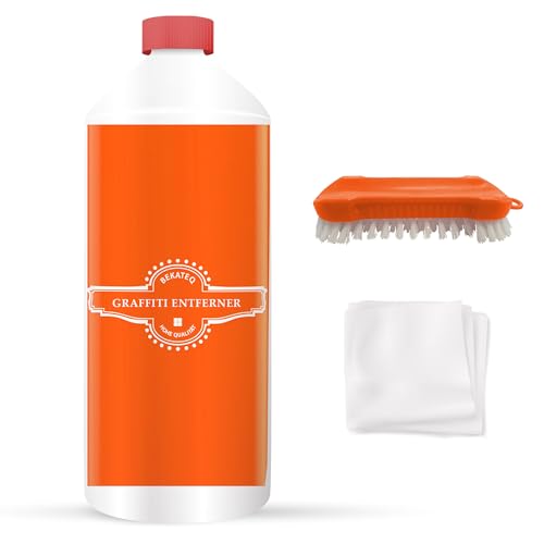 Graffiti-Entferner Reinigungsset 0,75l + Bürste + Vliestuch - Sprühlacke Graffiti Filzstift Farbe Lack Entferner geruchsmild schnell und gründlich - Abbeizer, Lackentferner - BEKATEQ LS-717 Graffiti-Entferner Reinigungsset 0,75l + Bürste + Vliestuch - Sprühlacke Graffiti Filzstift Farbe Lack Entferner geruchsmild schnell und gründlich - Abbeizer, Lackentferner - BEKATEQ LS-717 von BEKATEQ
