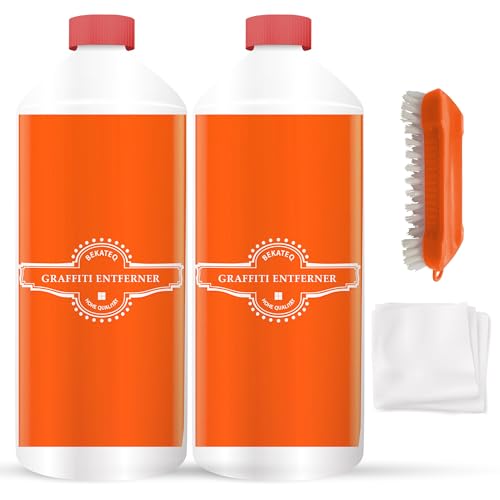 Graffiti-Entferner Reinigungsset 2x 0,75l + Bürste + Vliestuch - Sprühlacke Graffiti Filzstift Farbe Lack Entferner geruchsmild schnell und gründlich - Abbeizer, Lackentferner - BEKATEQ LS-717 Graffiti-Entferner Reinigungsset 2x 0,75l + Bürste + Vliestuch - Sprühlacke Graffiti Filzstift Farbe Lack Entferner geruchsmild schnell und gründlich - Abbeizer, Lackentferner - BEKATEQ LS-717 von BEKATEQ