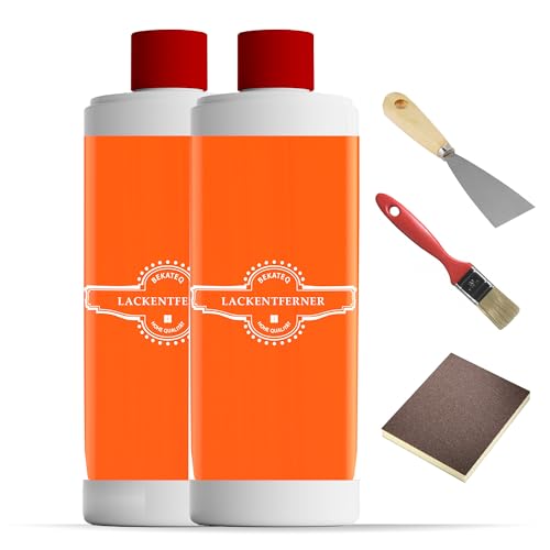 Lackentferner Abbeizer Set 2 x 0,75l + Spachtel + Pinsel + Schleifpad - Graffiti Farbe Lack Entferner geruchsmild schnell und gründlich - auch auf senkrechten Flächen entfernen - BEKATEQ LS-719 Lackentferner Abbeizer Set 2 x 0,75l + Spachtel + Pinsel + Schleifpad - Graffiti Farbe Lack Entferner geruchsmild schnell und gründlich - auch auf senkrechten Flächen entfernen - BEKATEQ LS-719 von BEKATEQ