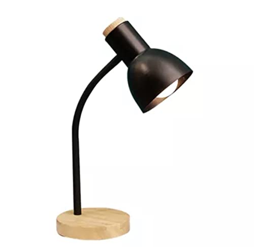 Bel Air Home - Schreibtischlampe ARGOS Serie, Holz, E-27, stilvolle Beleuchtung für dein Arbeitszimmer oder Büro (GLÜHBIRNE NICHT INBEGRIFFEN) (SCHWARZ) von Bel Air Home