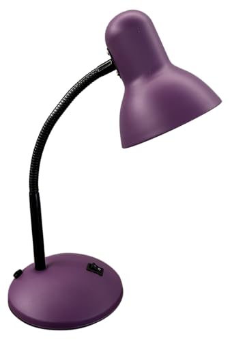 Bel Air Home - Schreibtischlampe PISA | Einstellbare E-27 Beleuchtung | Stilvolles Design | Energieeffizient, (GLÜHBIRNE NICHT INBEGRIFFEN) (VIOLETT) von Bel Air Home