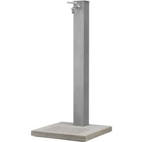 Bel-fer - Gartenbrunnen mit Wasserhahn und aluminiumfarbenem Zementsockel, H91 cm von BEL-FER