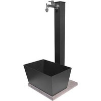 Gartenbrunnen mit Wasserhahn Schale und Basis Anthrazit Made in Italy 42/QVR von BEL-FER