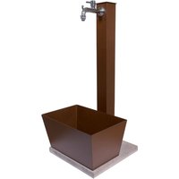 Gartenbrunnen mit Wasserhahn Schale und Basis Rost Made in Italy 42/QVR von BEL-FER