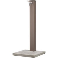 Gartenbrunnen mit Wasserhahn und Zementsockel Farbe Taupe H91 Cm von BEL-FER