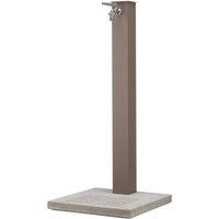 Gartenbrunnen mit Wasserhahn und Zementsockel Farbe Taupe H91 Cm von BEL-FER