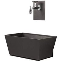 Wandbrunnen mit Badewanne und Wasserhahn inklusive Farbe Anthrazit Made in Italy von BEL-FER
