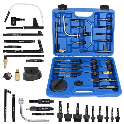 BELEY 27PCS-ATF Adapter Getriebeöl Einfüllgerät Adapter Getriebeöl Befüllgerät Adaptern Ölwechsel Gerät Adaptern für Mercedes-Benz, für BMW, für VW, für ATF121 ATF122 ATF123 ATF124 ATF125 von BELEY