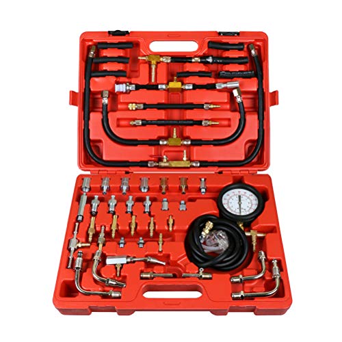 BELEY TU-443 Kompression Kraftstoffeinspritzdruckprüfgerät Kfz-Werkzeugsatz Mit Adapter Und 0-140PSI / 0-10Bar-Manometer von BELEY