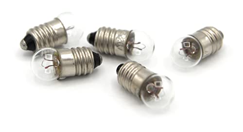 BELI-BECO 5019 Glühlampe - E 10 Gewinde - 3,5V 200mA - Glas 11mm Ø - 5 Stück (Klar) von BELI-BECO