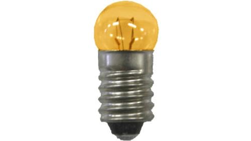 BELI-BECO 5019G Glühlampe - E 10 Gewinde - 3,5V 200mA - Glas 11mm Ø - 5 Stück (Gelb) von BELI-BECO