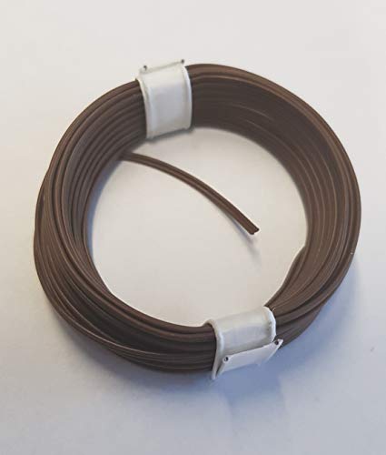 BELI-BECO 5m farbige Kupferschaltlitze Zwilling, mit Isolierung, 2adrig (Braun) von BELI-BECO