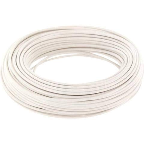 BELI-BECO D105/10 Kabel - Kupferdraht 1 x 0,2 mm² (1x0,50mm) - 10 m Ring (Weiß) von BELI-BECO