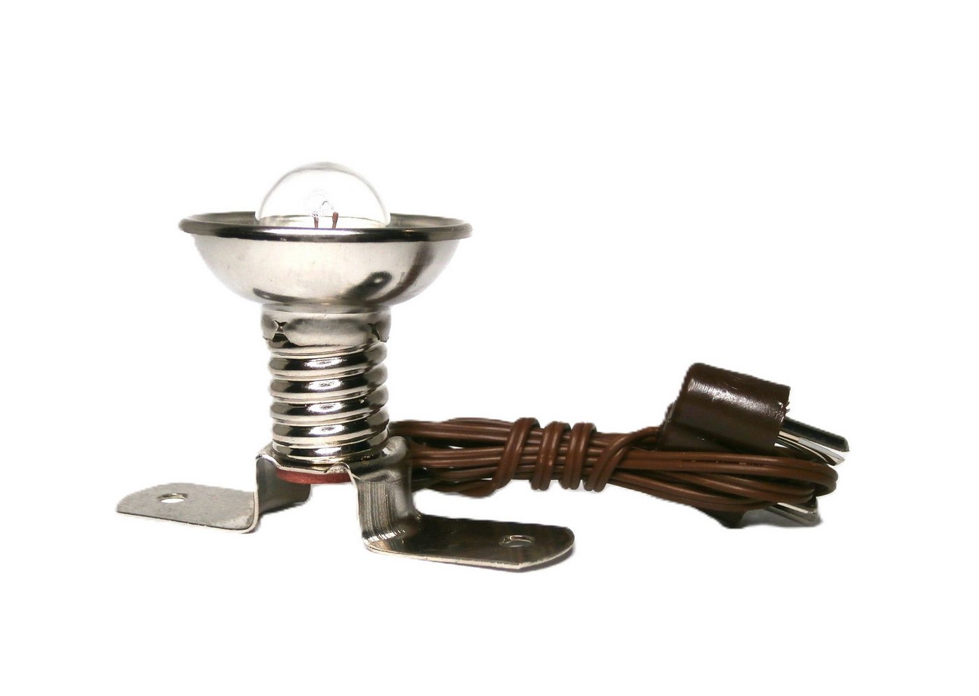 BELI-BECO Krippen-Zubehör Beli-Beco 4175 Skalenlampe mit Stegfassung (4,5 V, Sockel E10), Klar mit Reflektor Strahler von BELI-BECO
