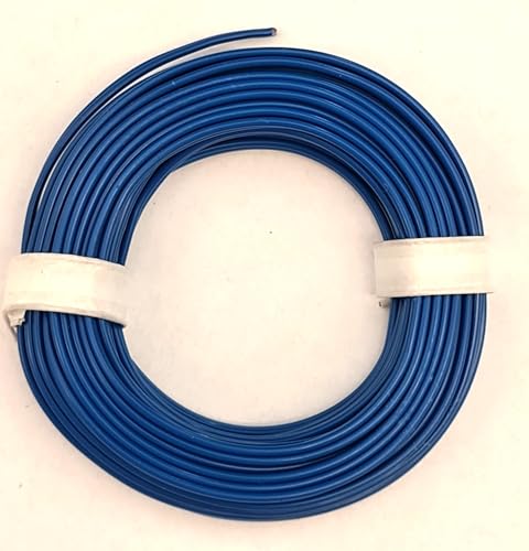 BELI-BECO L218/5 Kabel - Kupferlitze 2 x 0,14 mm² (2x18x0,10mm) - Zwillingsleitung - 5 m Ring (Blau) von BELI-BECO