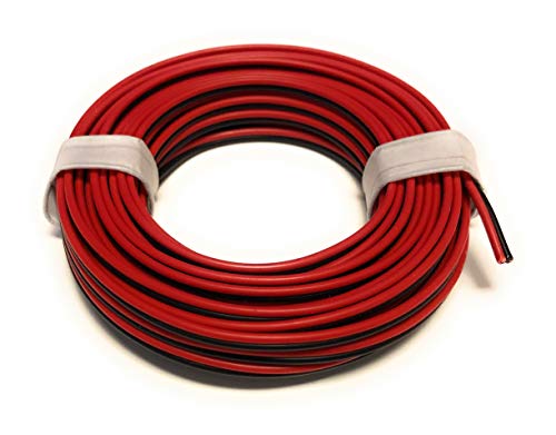 BELI-BECO L2218/5 Kabel - Kupferlitze 2 x 0,14 mm² (1x18x0,10 mm) - Zwillingsleitung - 5 m Ring (rot-schwarz) von BELI-BECO