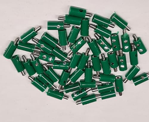 Beli-Beco Querlochstecker, Mini-Bananenstecker 50 Stück (grün) von BELI-BECO
