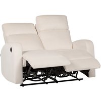 Beliani - 2-Sitzer Sofa Creme Samt Elektrisch Verstellbar mit Fußablage Relaxfunktion Modern Inustriell Relaxsofa Wohnzimmer Büro Arbeitszimmer von BELIANI