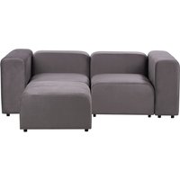 2-Sitzer Sofa Dunkelgrau Samtbezug Modular mit Ottomane Breite Hohe Armlehnen Niedrige Rückenlehne Wohnzimmer Polstersofa Modulsofa 2-Sitzer Sofa Dunkelgrau Samtbezug Modular mit Ottomane Breite Hohe Armlehnen Niedrige Rückenlehne Wohnzimmer Polstersofa Modulsofa von BELIANI