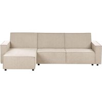 3-Sitzer Ecksofa Beige Stoffbezug L-Förmig mit Schlaffunktion Chaiselongue Rechtsseitig Breite Armlehnen Modern Schlafsofa Polstersofa 3-Sitzer Ecksofa Beige Stoffbezug L-Förmig mit Schlaffunktion Chaiselongue Rechtsseitig Breite Armlehnen Modern Schlafsofa Polstersofa von BELIANI